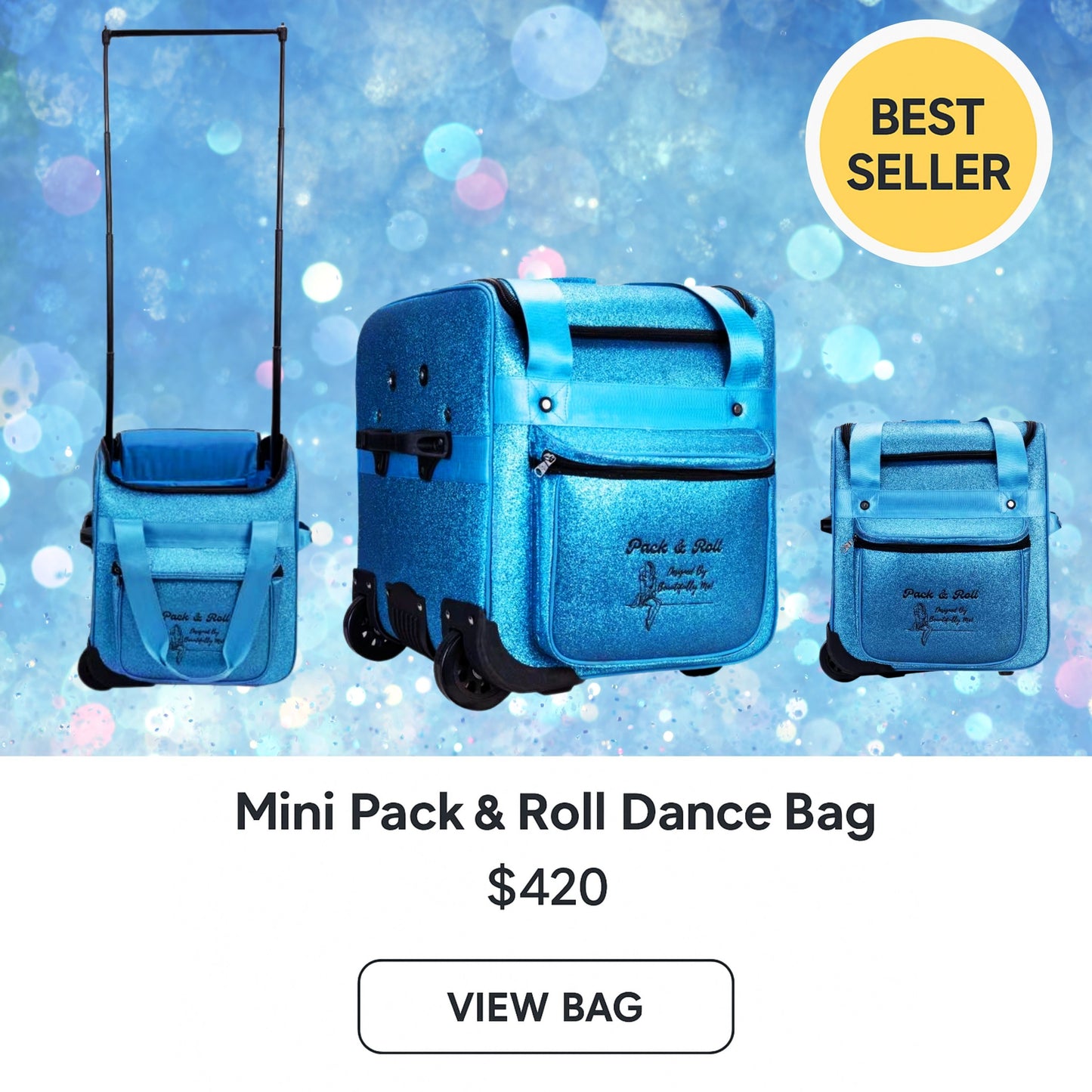 Mini Pink Pack & Roll Dance Bags